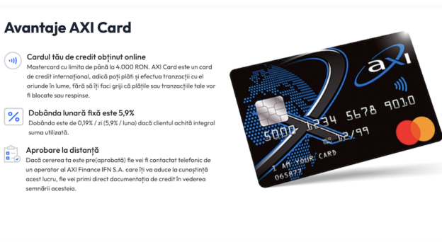 axi card reclamatie credit